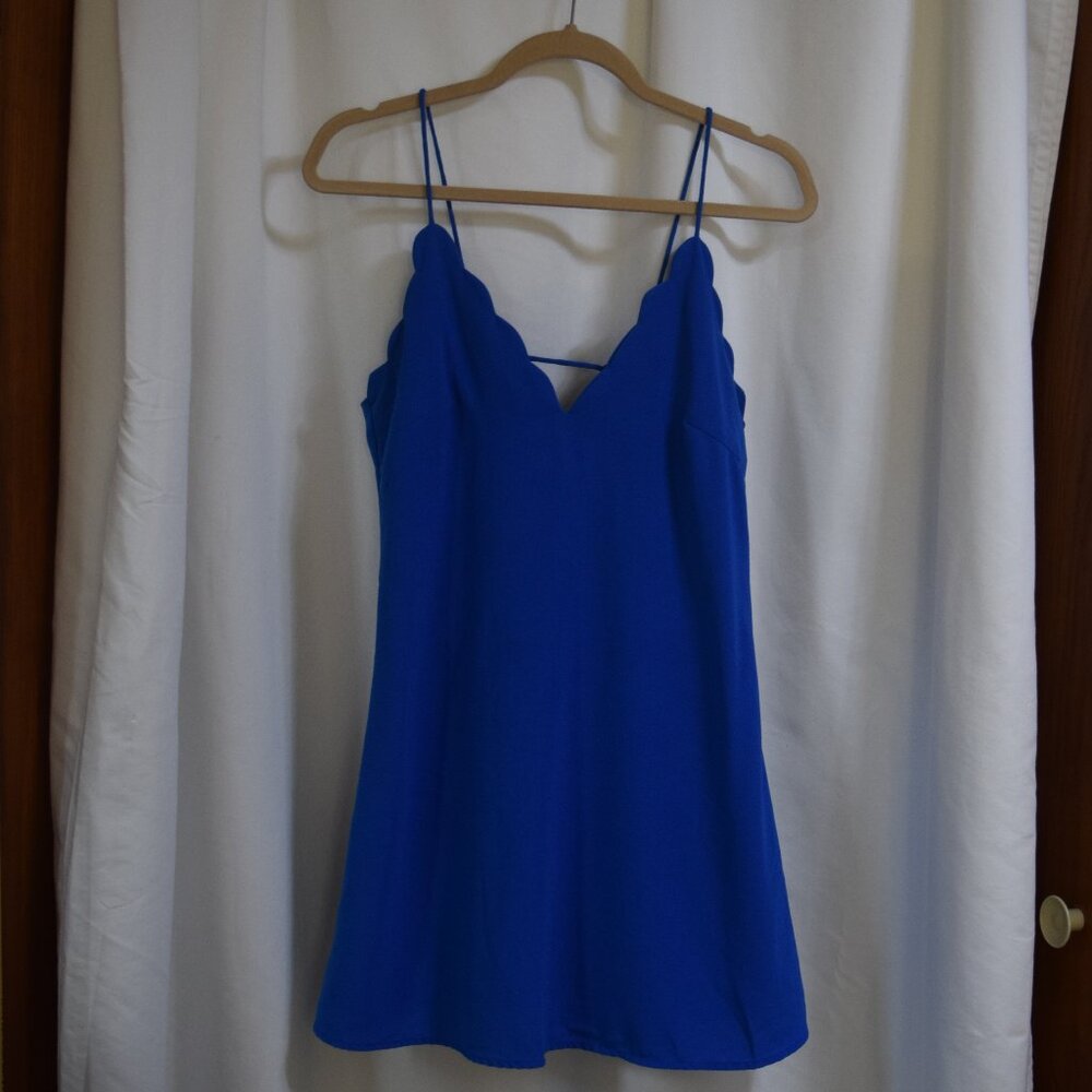Akira Chicago-Black label dress in royal blue w/spaghetti straps size small